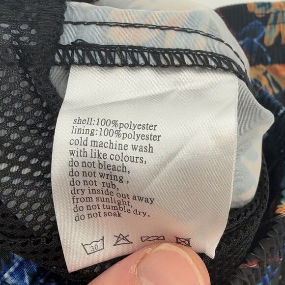 Ksubi Black Hyperflower Floral Drawstring Boardshort Swim Trunks Size S - Picture 4 of 8